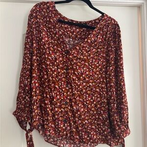 Madewell Floral Blouse - Tie Sleeves